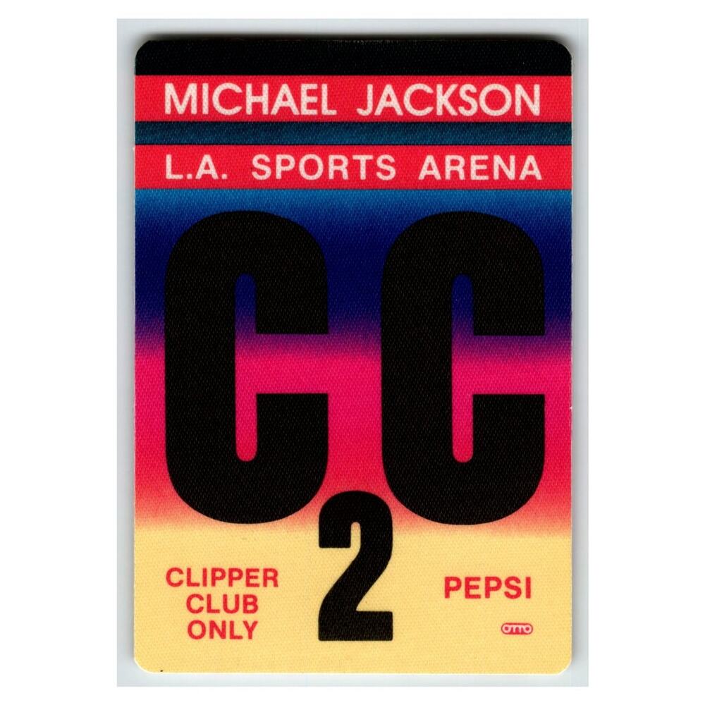 Michael Jackson L.A. Sports Arena Clipper Club CC2 Pepsi Concert Pass OTTO